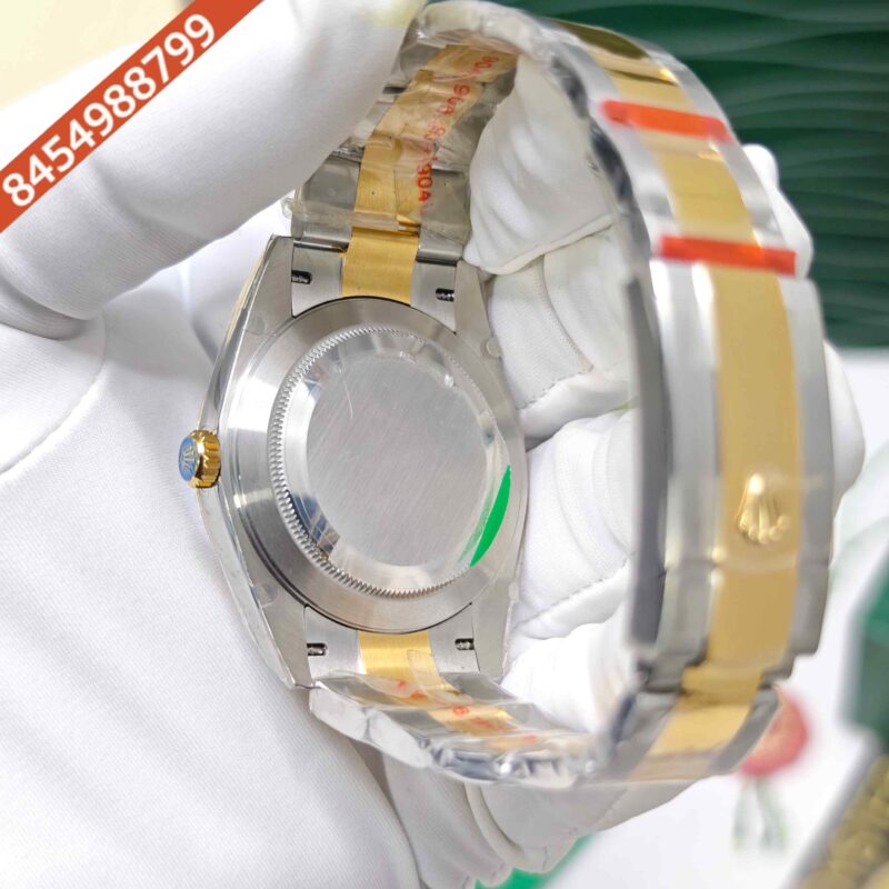 Rolex Oyster Perpetual Date-just Steel Silver Stick MArker Dial Dual Tone Strap Swiss ETA Automatic Watch - Image 5