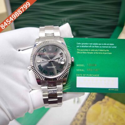 Rolex Oyster Perpetual Day-Date Steel Full Grey Roman Marking Dial Swiss ETA Automatic Watch