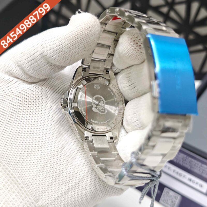 TAG Heuer Aquaracer 300M Stainless Steel Blue Diamond Dial Store Quality Swiss Watch - Image 4