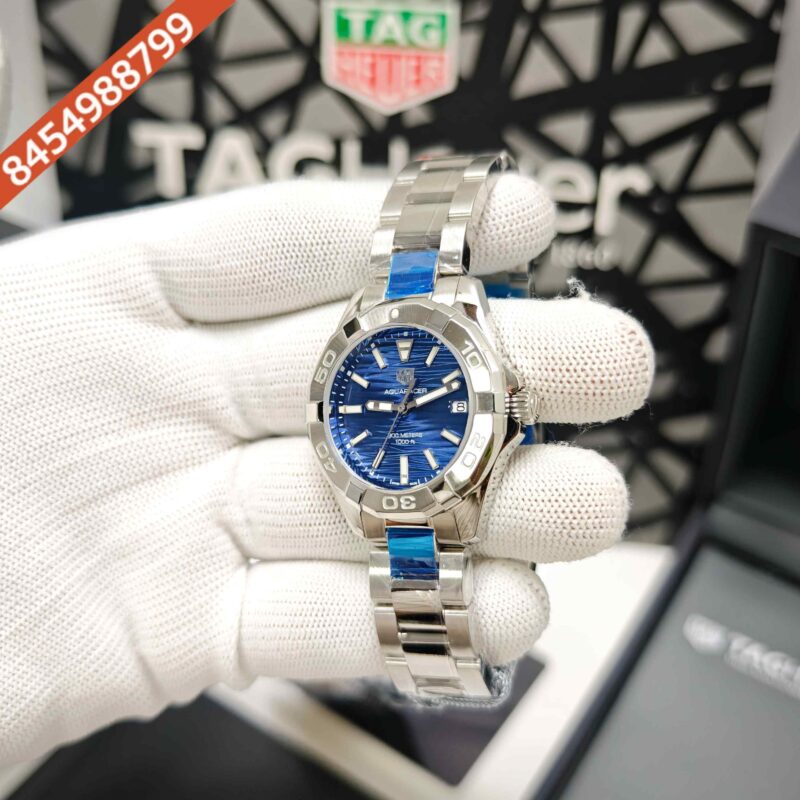 TAG Heuer Aquaracer 300M Stainless Steel Blue Stick Dial Store Quality Swiss Watch - Image 2