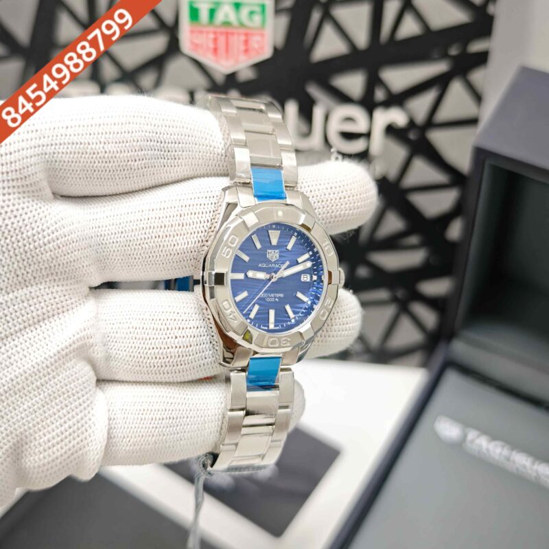TAG Heuer Aquaracer 300M Stainless Steel Blue Stick Dial Store Quality Swiss Watch - Image 3