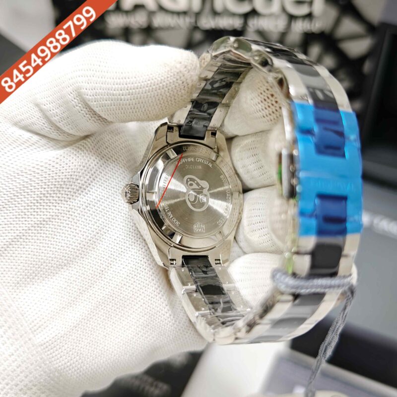 TAG Heuer Aquaracer 300M Steel Black Diamond Dial Dual Tone Strap Store Quality Swiss Watch - Image 4