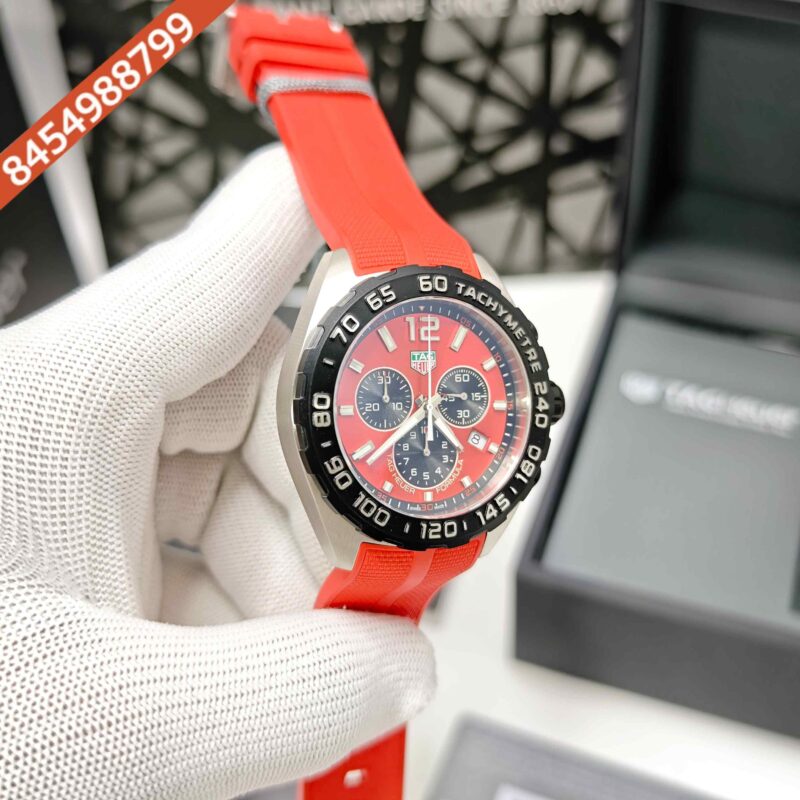 Tag Heuer Formula 1 Chronograph Steel Red Limited Edition Store Quality Swiss Watch - Image 3