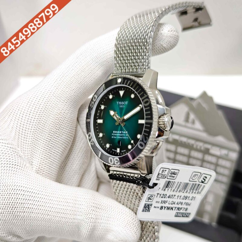 Tissot Seastar 1000 Powermatic 80 Black Dial Black Silicon Strap Store Quality Swiss Automatic Watch - Image 2