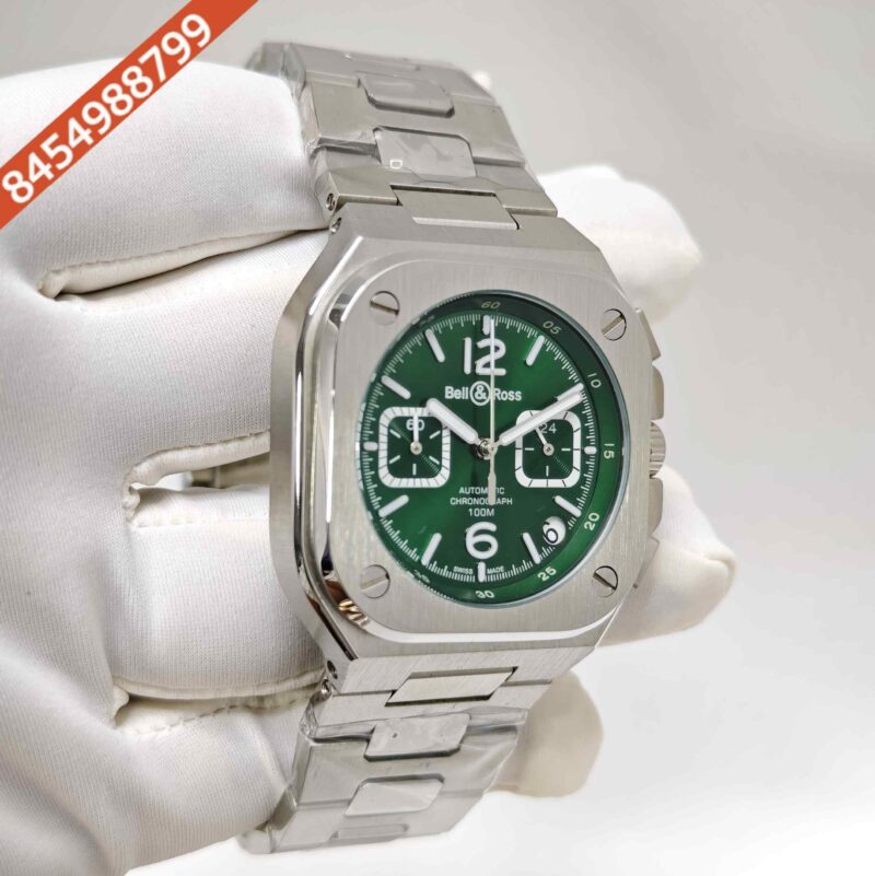 Bell & Ross BR-05 Chronograph Steel Green Dial Swiss Watch - Image 3