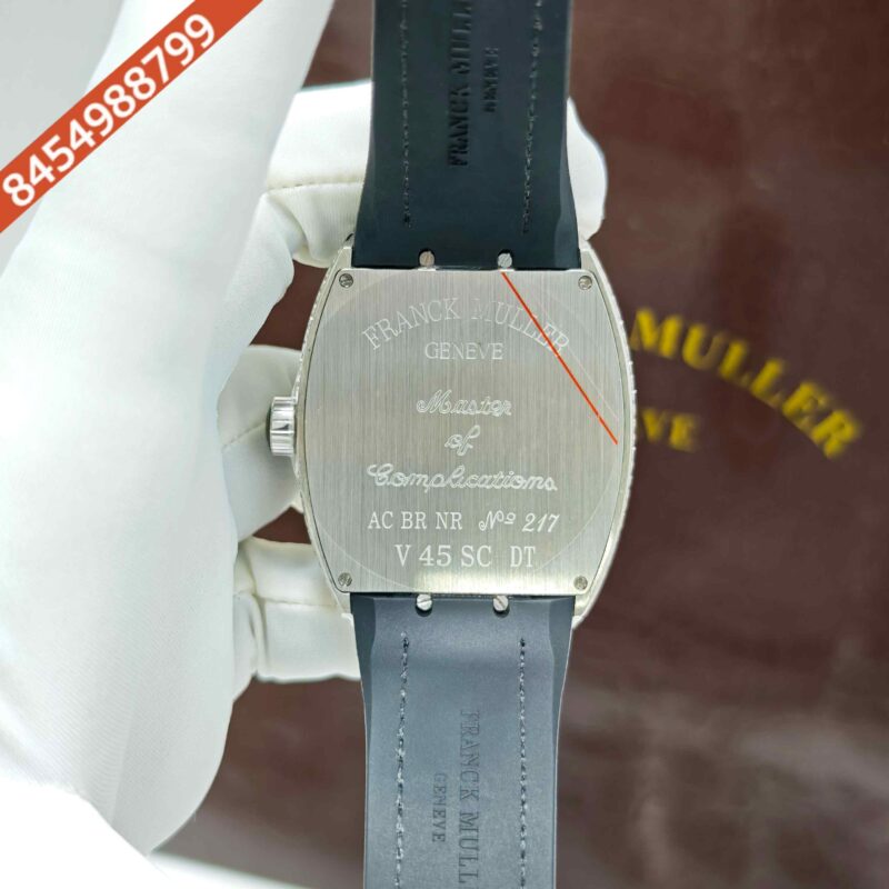 Franck Muller V45 Silver Full Diamond Studded Dial Swiss Automatic Watch - Image 4