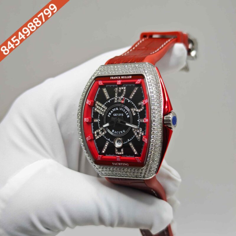 Franck Muller Vanguard Yachting Diamond Case Black Dial Swiss Automatic Watch - Image 2