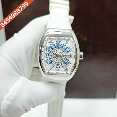 Franck Muller Yachting Vanguard V45 SC DT Steel White Dial Swiss Automatic Watch