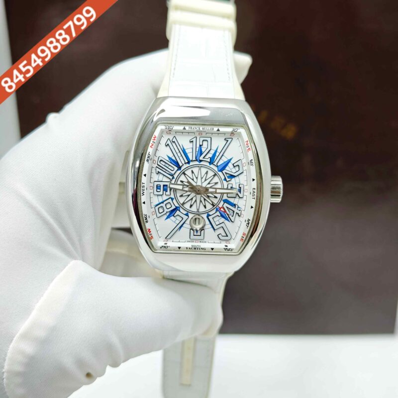 Franck Muller Yachting Vanguard V45 SC DT Steel White Dial Swiss Automatic Watch