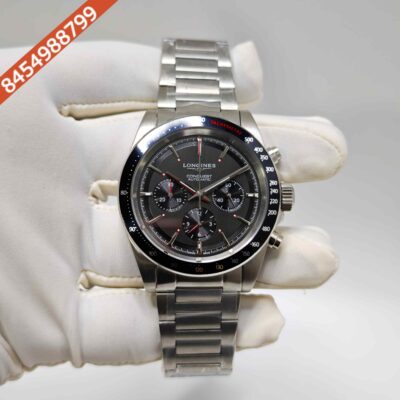 Longines Conquest Chronograph SKI Edition Steel Black Dial Swiss Automatc Watch
