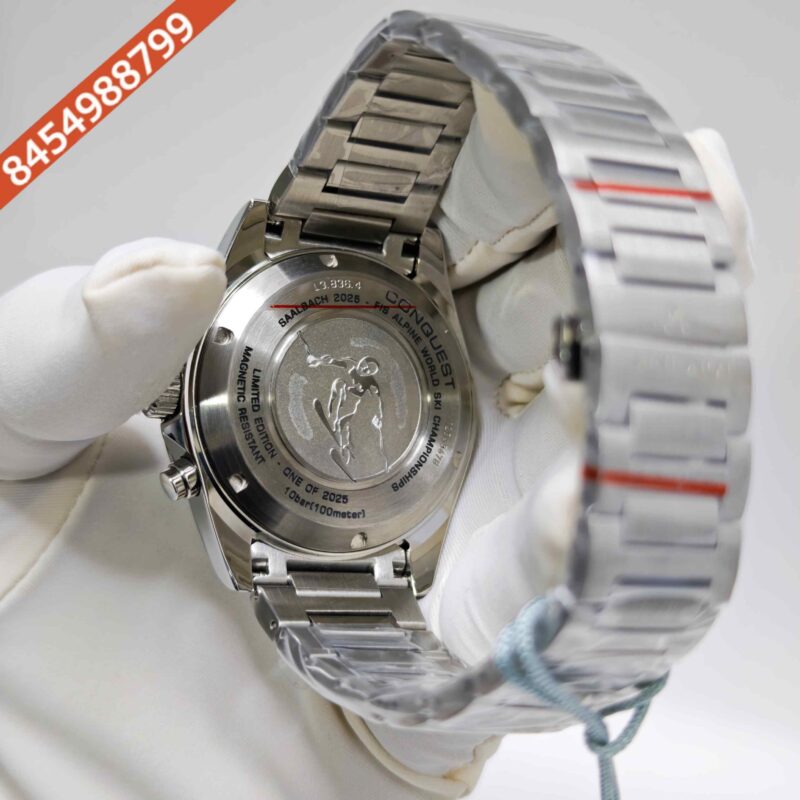 Longines Conquest Chronograph Steel Black Dial Swiss Automatc Watch - Image 4