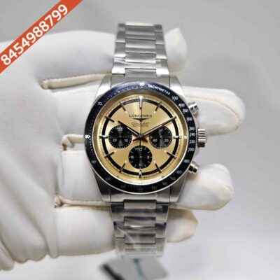 Longines Conquest Chronograph Steel Sunray brown Dial Swiss Automatc Watch