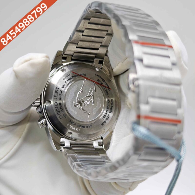 Longines Conquest Chronograph Steel Sunray brown Dial Swiss Automatc Watch - Image 4