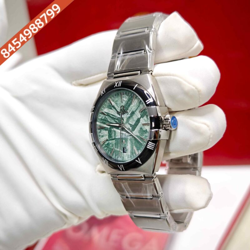 Omega Constellation Co-Axial Meteorite Green Edition Steel Swiss Semi ETA Automatic Watch - Image 2