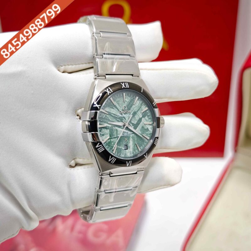 Omega Constellation Co-Axial Meteorite Green Edition Steel Swiss Semi ETA Automatic Watch - Image 3