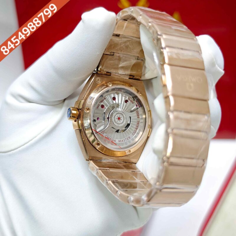 Omega Constellation Co-Axial Meteorite Pink Edition Steel Swiss Semi ETA Automatic Watch - Image 4