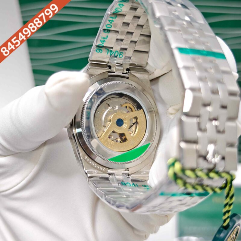 Rolex Oyster Perpetual Land-Dweller Full Silver White Dial Swiss Automatic Watch - Image 4