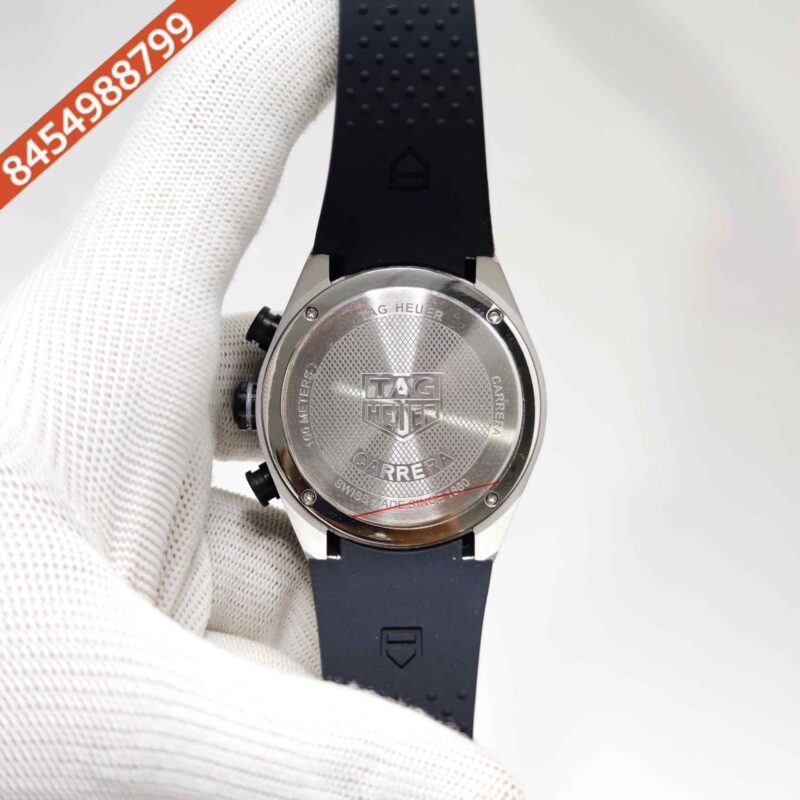 TAG Heuer Carrera x Porsche 963 Racing Chronograph Steel Black Skeleton Dial Rubber Strap Swiss Watch - Image 4