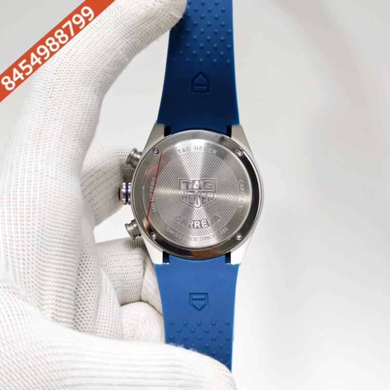 TAG Heuer Carrera X Porsche 963 Racing Chronograph Steel Blue Skeleton Dial Rubber Strap Swiss Automatic Watch - Image 4