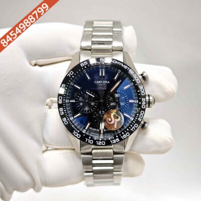 Tag Heuer Carrera Sport Steel Chronograph Black Dial Swiss Watch