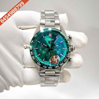 Tag Heuer Carrera Sport Steel Chronograph Tiffeny Green Dial Swiss Watch