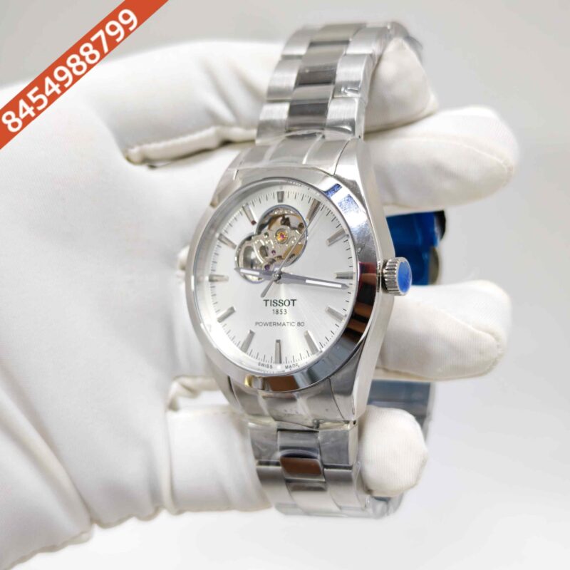 Tissot Gentleman Powermatic 80 Open Heart Steel White Dial Swiss Automatic Watch - Image 2