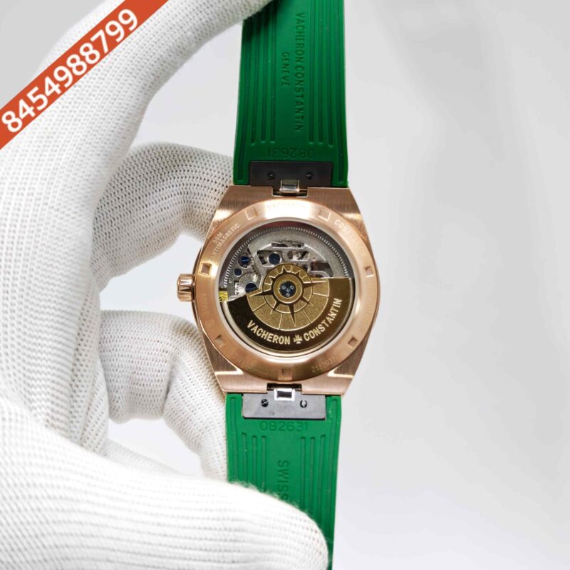 Vacheron Constantin Overseas 6000V Tourbillon Rose Gold Full Green Dial Rubber Strap Swiss Automatic Watch - Image 4